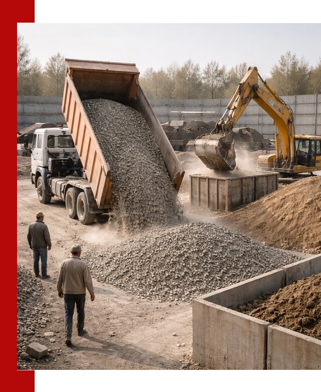 Доставка нерудных материалов с погрузкой и разгрузкой в Муравленке