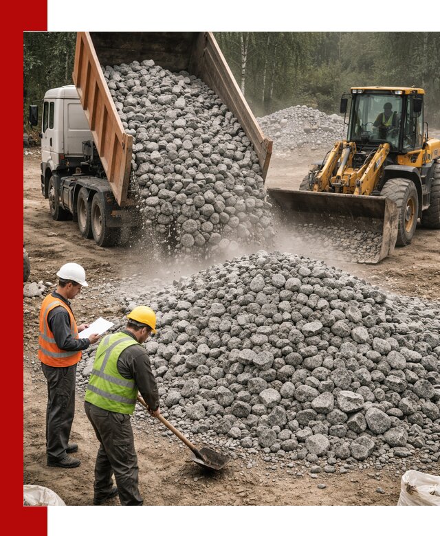 Гранитный щебень фракция 70-150 доставка в Муравленке