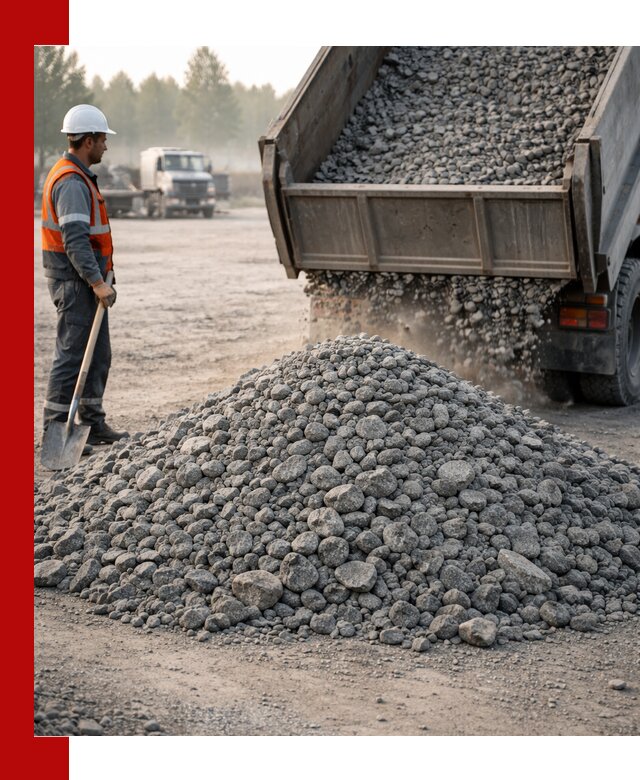 Гранитный щебень фракции 100–201 для строительства в Муравленке