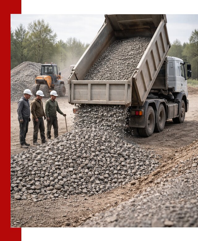 Доставка гравийного щебня фракции 70-120 в Муравленке