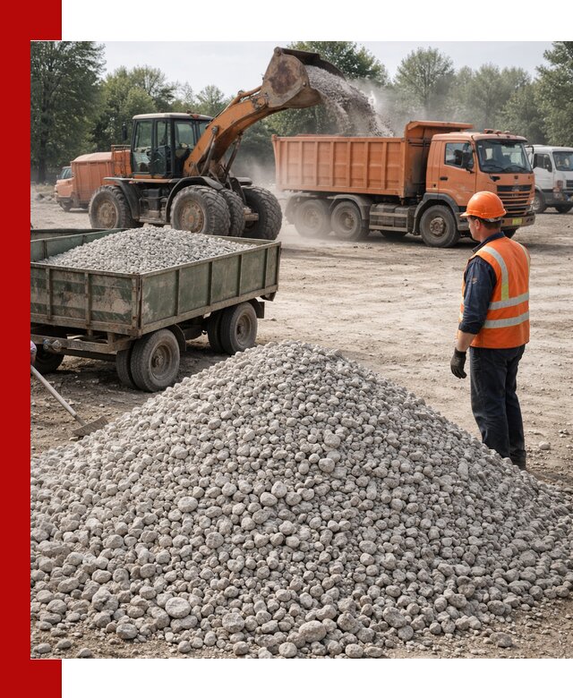 Доставка известнякового щебня фракция 20–40 в Муравленке