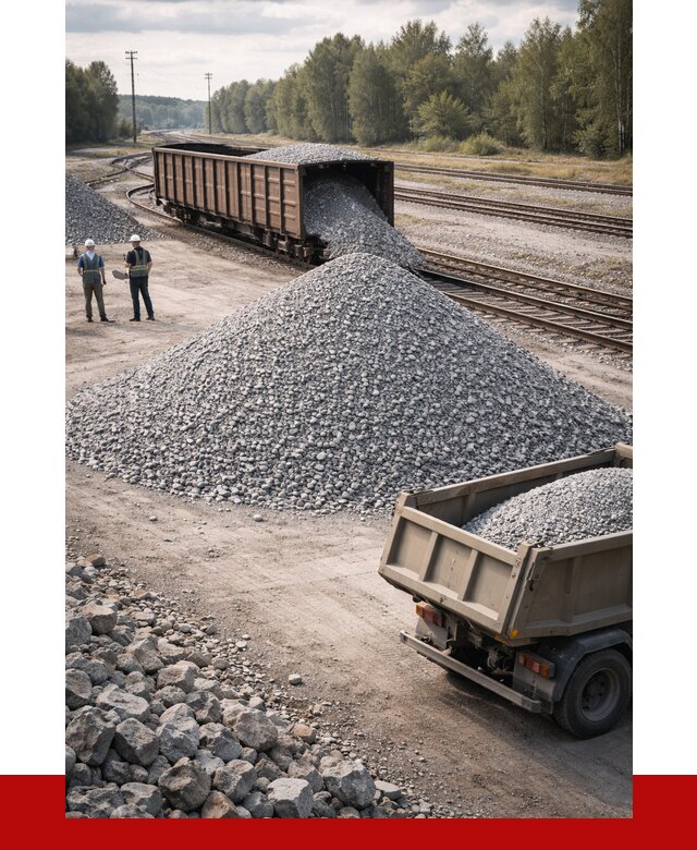 Железнодорожный щебень 20-60 в Муравленке от 1820 р. | ПРОНЕРУДМрв
