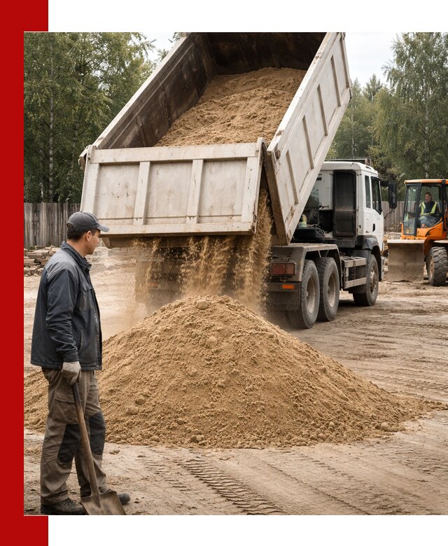 Доставка и продажа песка с разгрузкой в Муравленке