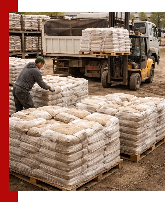Карьерный песок в мешках с доставкой в Муравленке