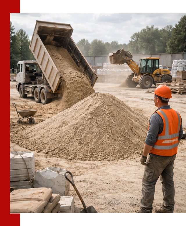 Доставка строительного песка с самосвалом в Муравленке