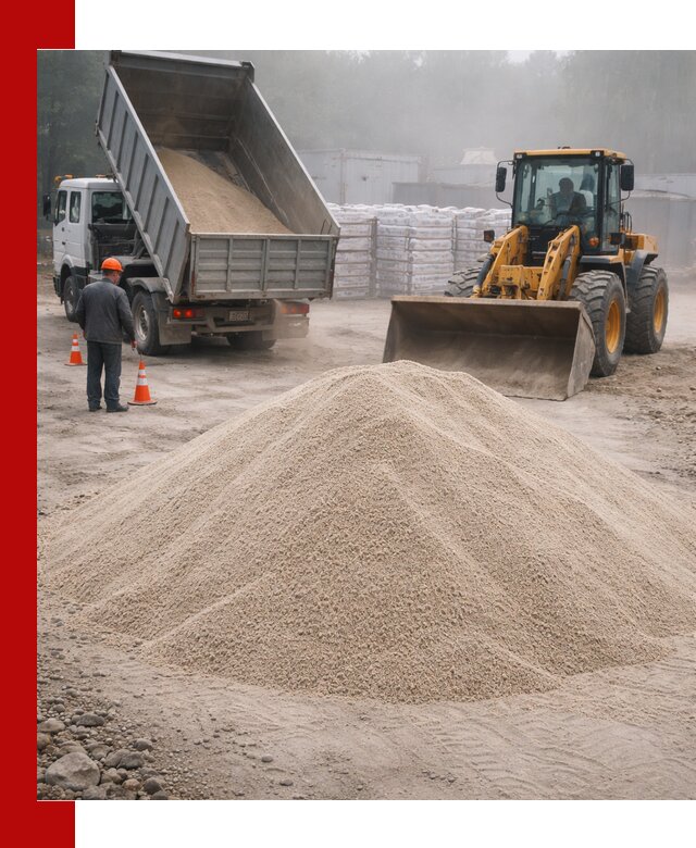 Кварцевый песок фракция 0–8 для стройработ в Муравленке