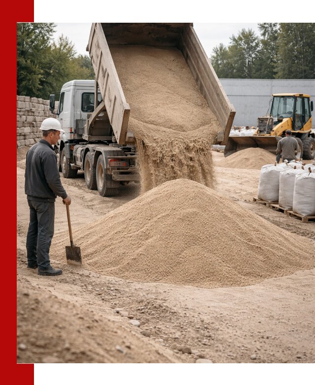 Кварцевый песок фракция 0–3 мм с доставкой в Муравленке