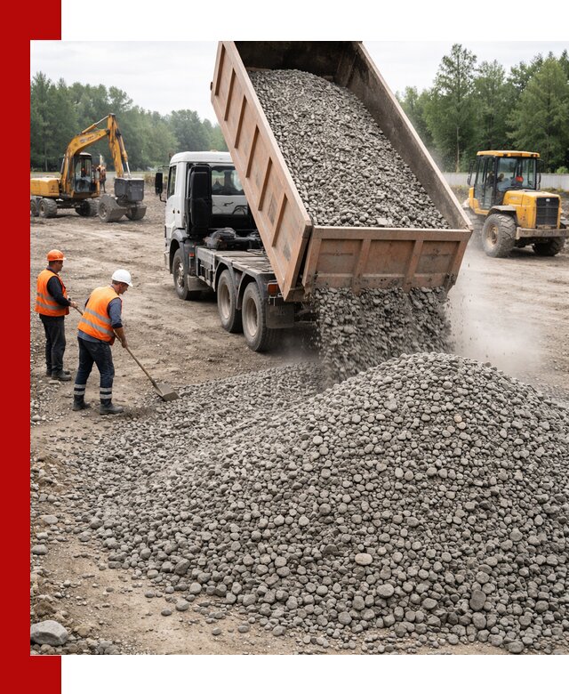 Доставка гравия фракции 40-70 в Муравленке оптом и в розницу