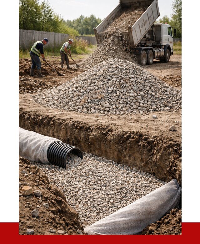 Гравий для дренажа в Муравленке от 2355 р., доставка ПРОНЕРУДМрв