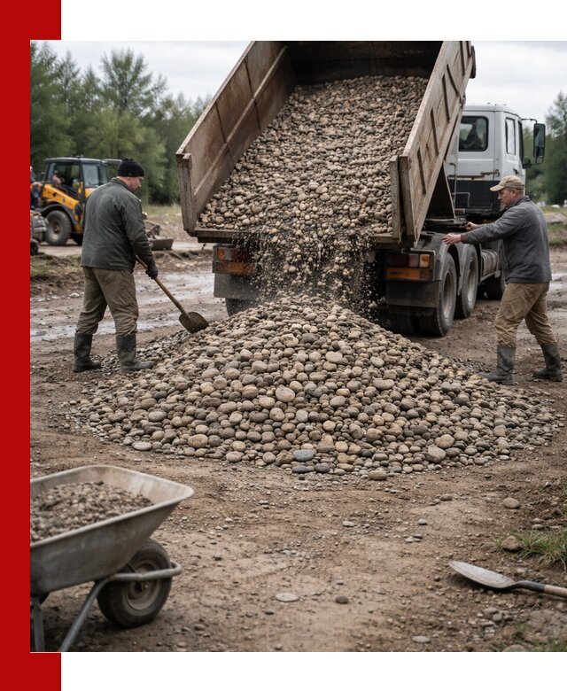 Доставка гальки речной оптом и в розницу в Муравленке
