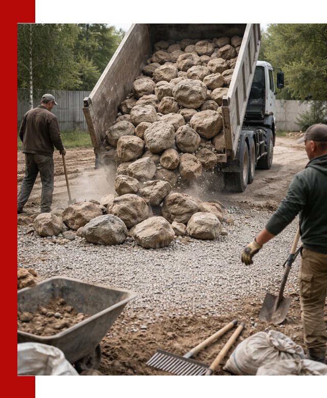 Доставка и укладка булыжника в Муравленке