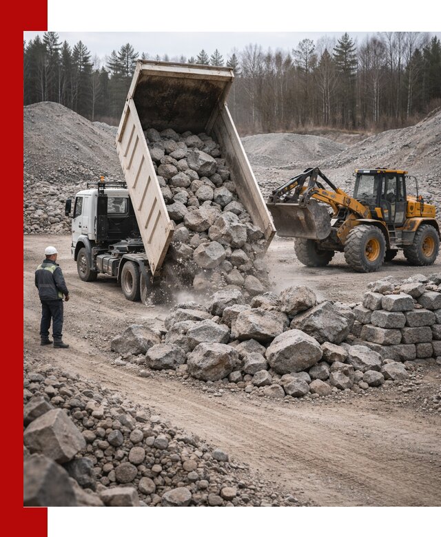 Доставка и продажа бутового гранитного камня в Муравленке