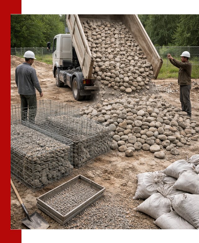 Камень для габионов фракция 70–151 в Муравленке