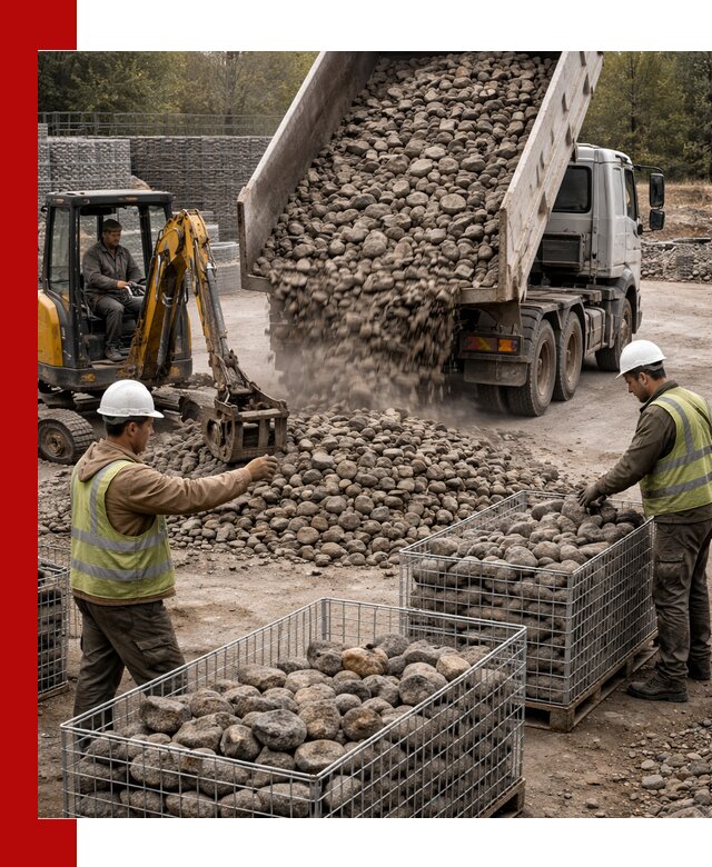 Камень для габионов фракция 100–201 в Муравленке