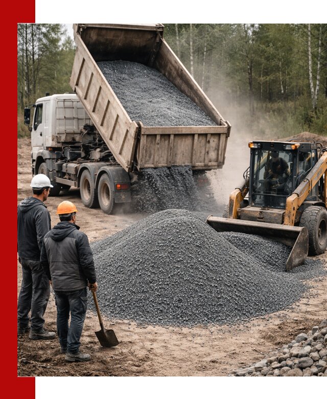 Гранитный отсев 0-5 с доставкой и разгрузкой в Муравленке