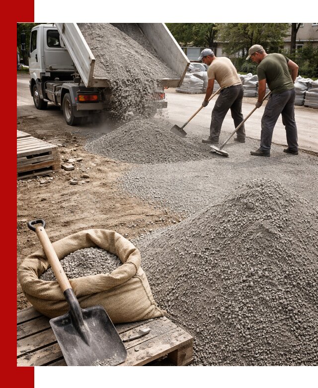 Отсев для тротуарной плитки в Муравленке — доставка и укладка