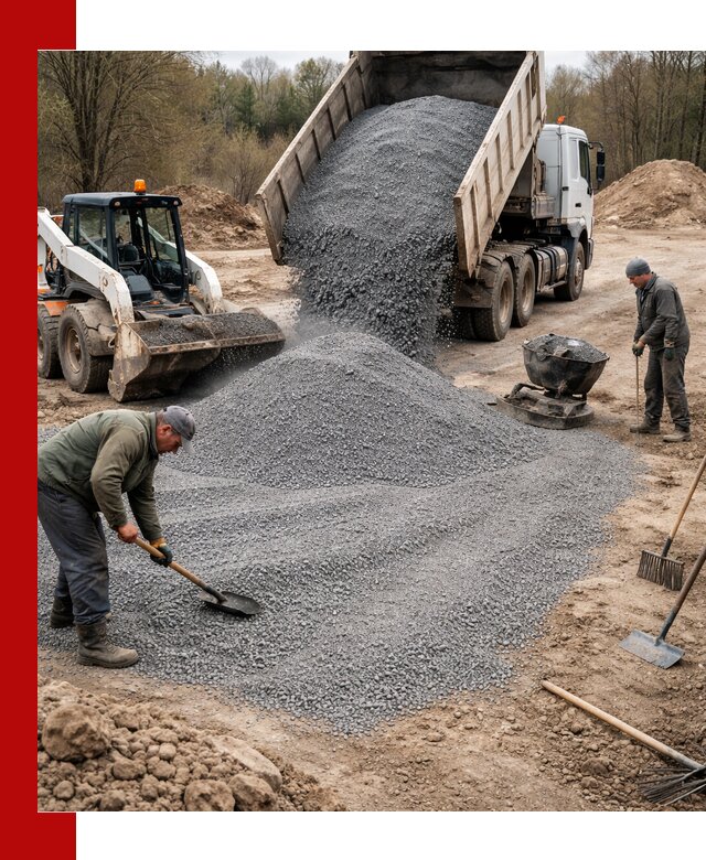 Отсев для подсыпки в Муравленке — доставка и подсыпка на участок