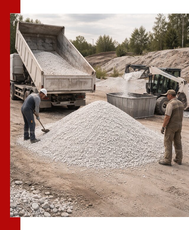 Доставка и продажа белой мраморной крошки в Муравленке