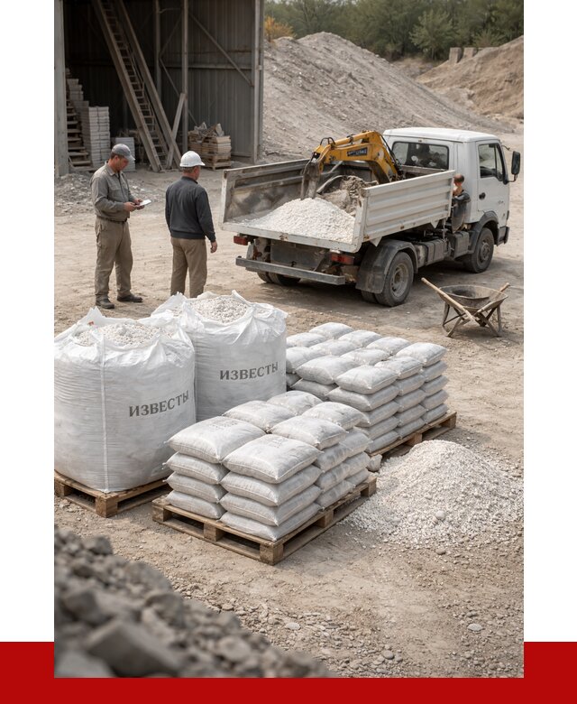 Известь строительная в Муравленке с доставкой от 4497 р. | ПРОНЕРУДМрв