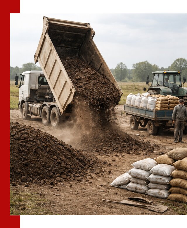 Доставка грунта и удобрений оптом в Муравленке для сельхоз и строительства