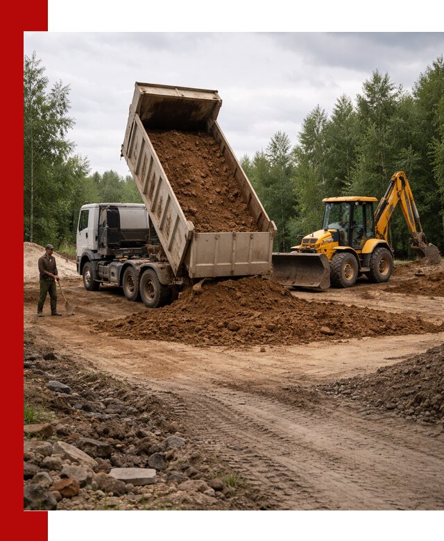 Доставка суглинка самосвалами в Муравленке подсыпка и планировка