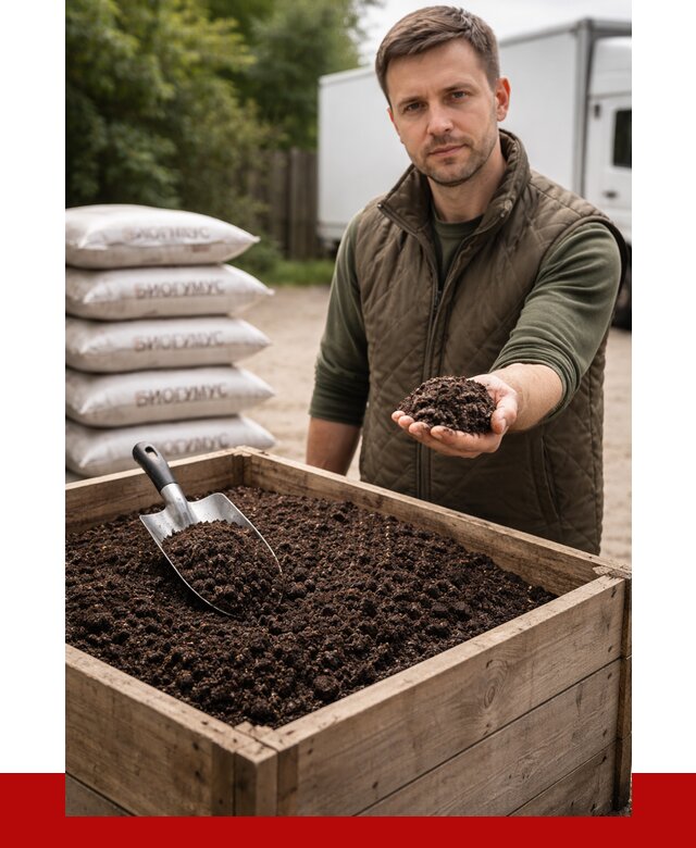 Купить биогумус в Муравленке с доставкой от 9100 р. за куб | ПРОНЕРУДМрв