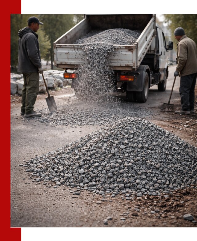 Гранитная крошка для посыпки дорог и тротуаров в Муравленке