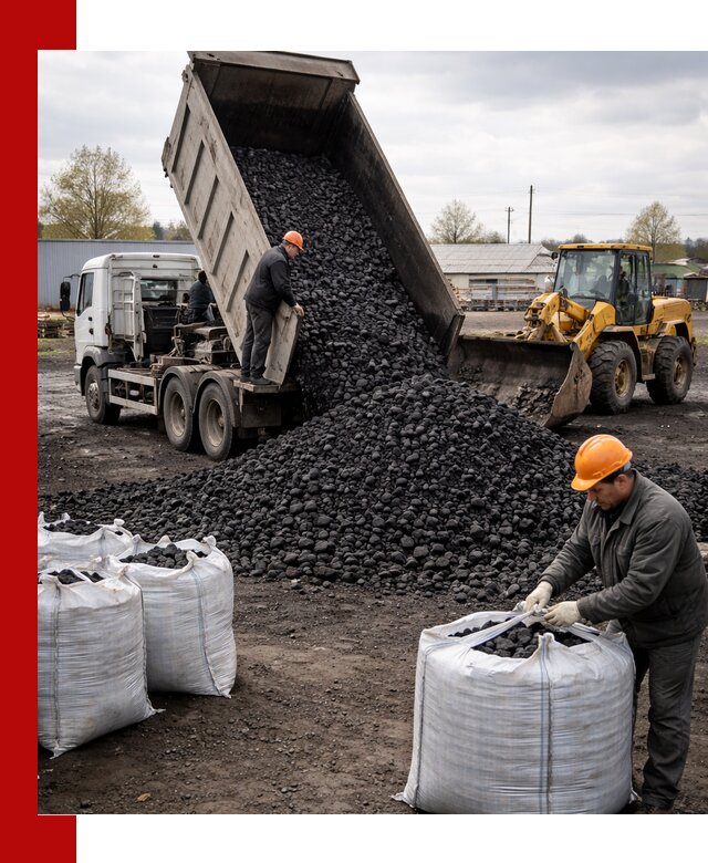 Доставка каменного угля в Муравленке оптом и в розницу