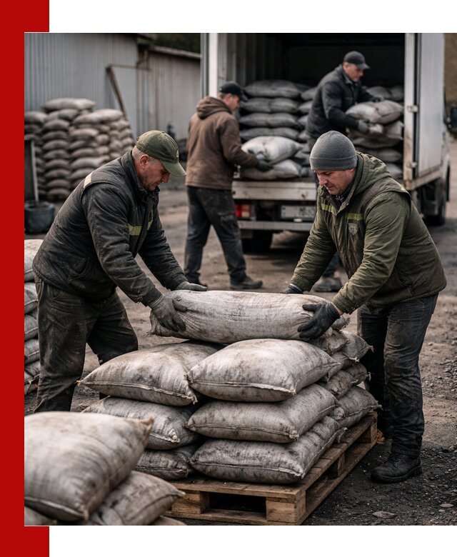 Доставка угля в мешках по выгодным ценам в Муравленке