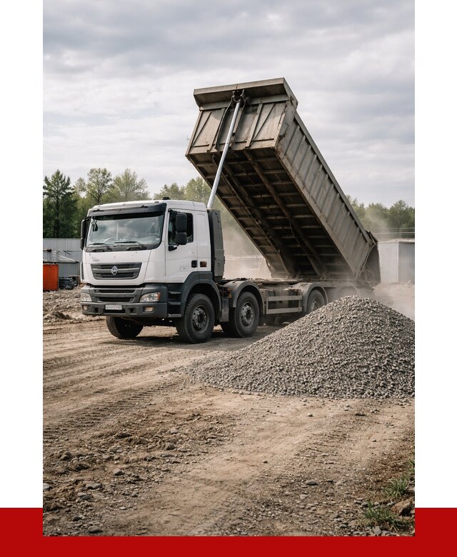 Доставка самосвалом 40 кубов в Муравленке от 9635 р. | ПРОНЕРУДМрв