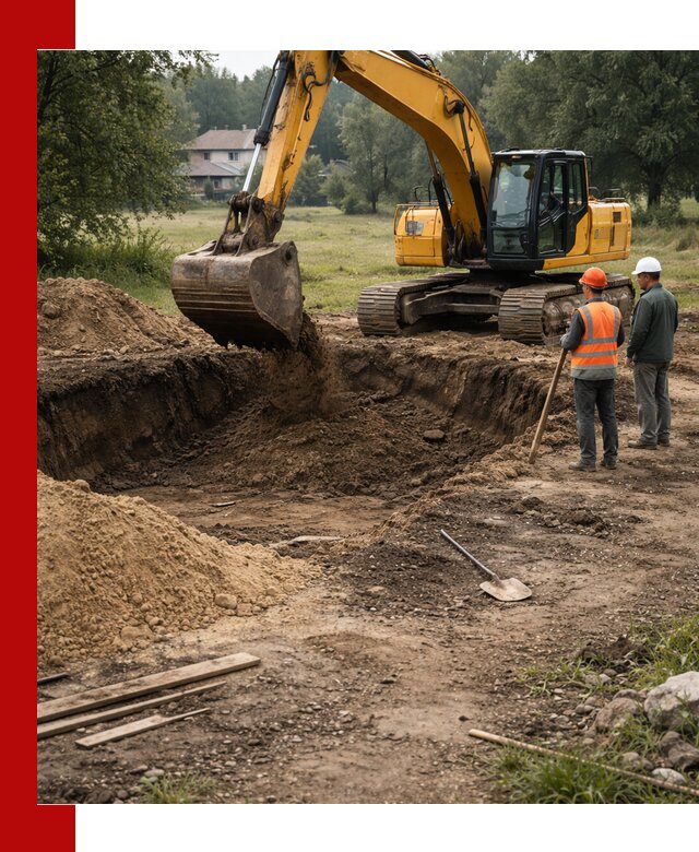 Рытье котлована под фундамент в Муравленке (быстро и недорого)
