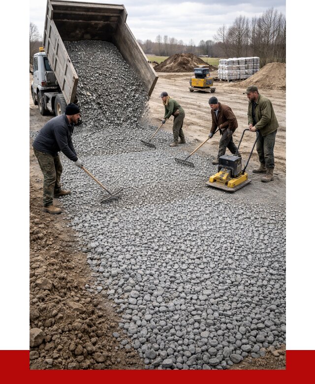 Устройство щебеночной подушки в Муравленке от 4818 р. ПРОНЕРУДМрв