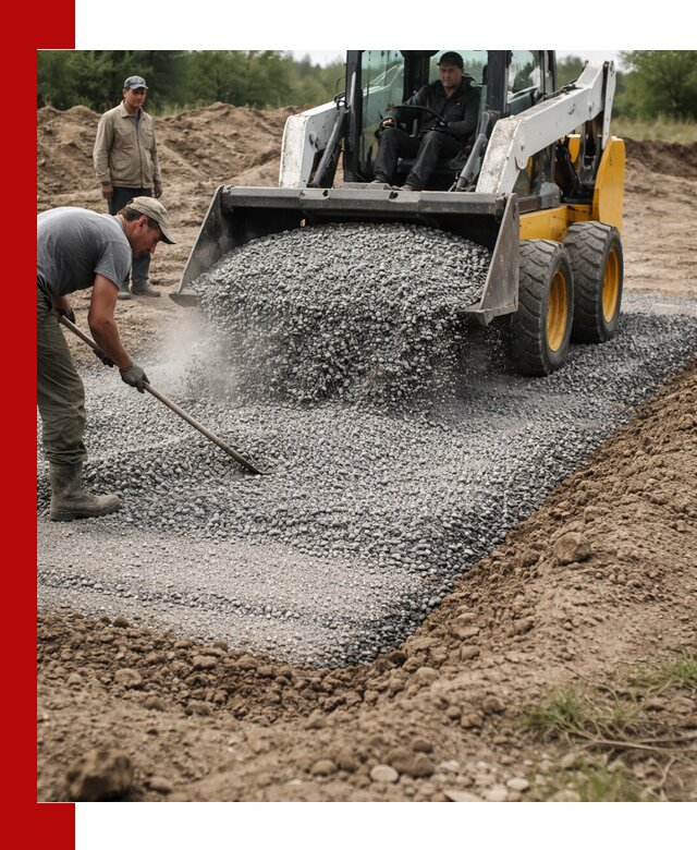 Устройство щебеночной подушки в Муравленке для дорог и фундаментов